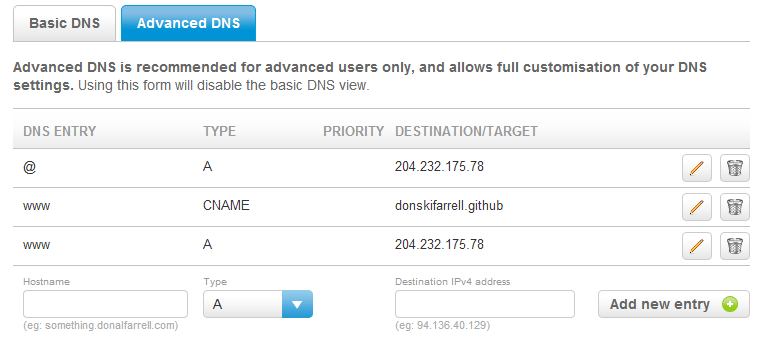 DNS Settings